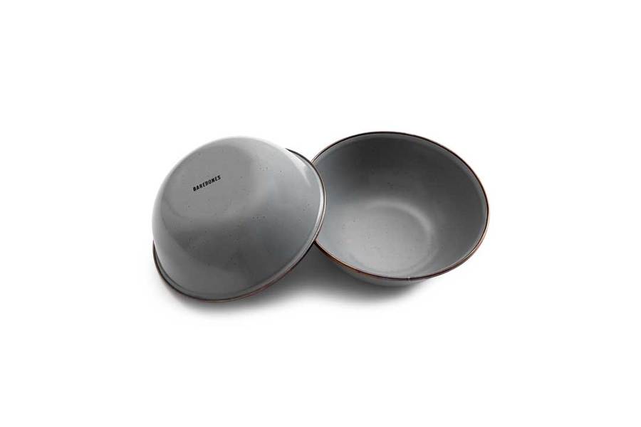 Barebones - Enamel Bowl Set of 2 - Slate Grey - Barebones - CKW-357-SL -Caravan World