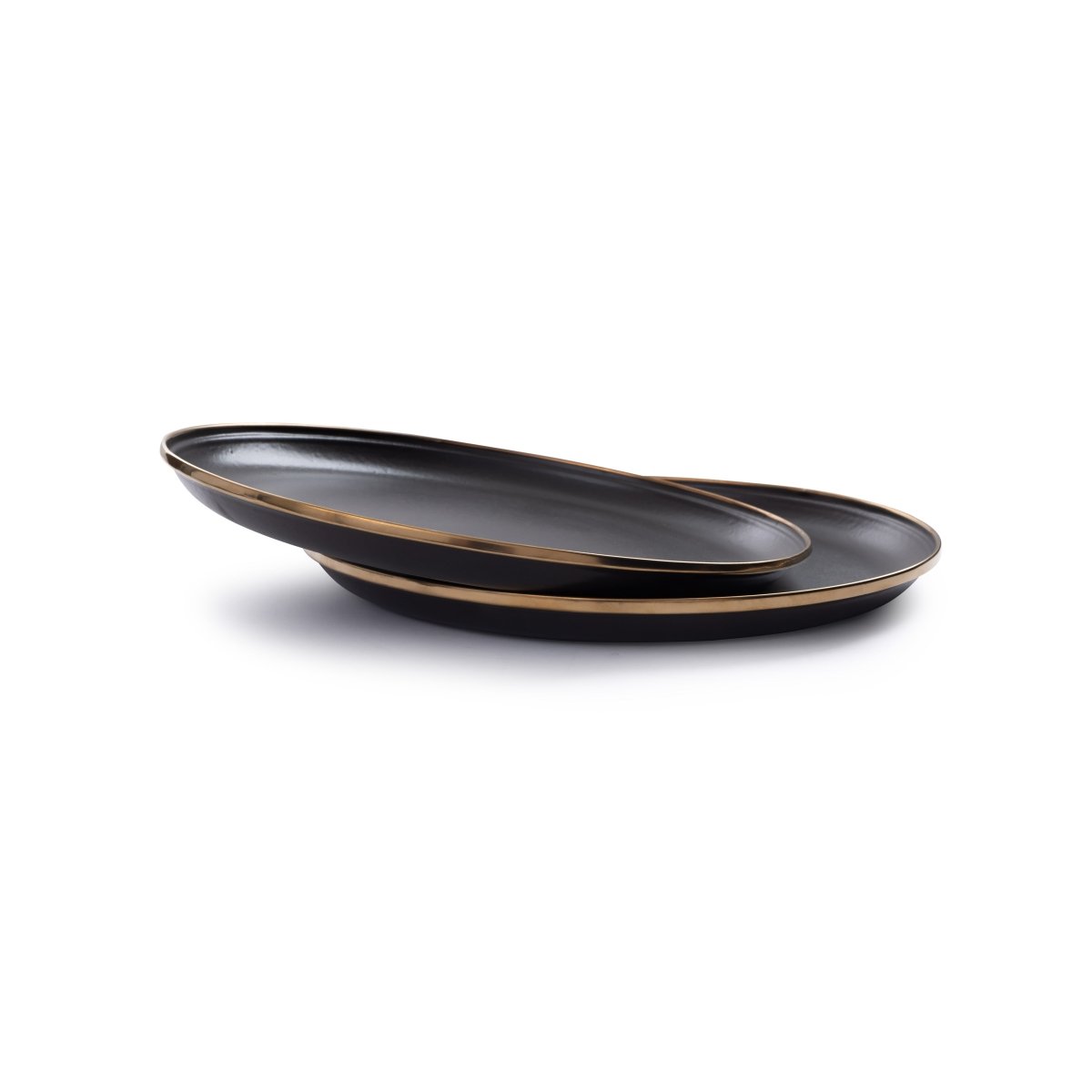 Barebones - Enamel Deep Plate Set of 2 - Charcoal - Barebones - CKW-341-CH -Caravan World