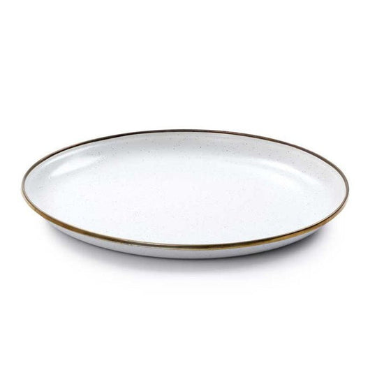 Barebones - Enamel Deep Plate Set of 2 - Eggshell - Barebones - CKW-391-EW -Caravan World