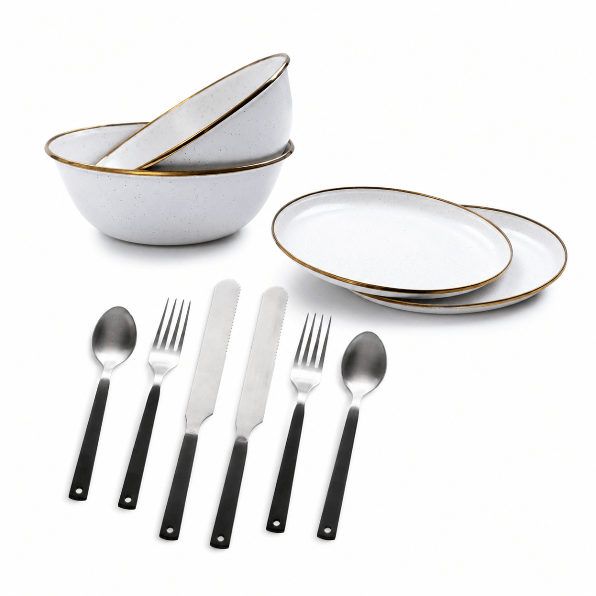 Barebones Enamel Dining Set - Eggshell - Hema Maps - Bundle - Digital - CWBOM-01 -Caravan World