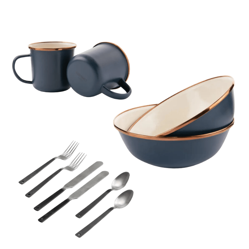 Barebones Enamel Dining Set - Indigo Blue - Hema Maps - Bundle - Digital - CWBOM-04 -Caravan World