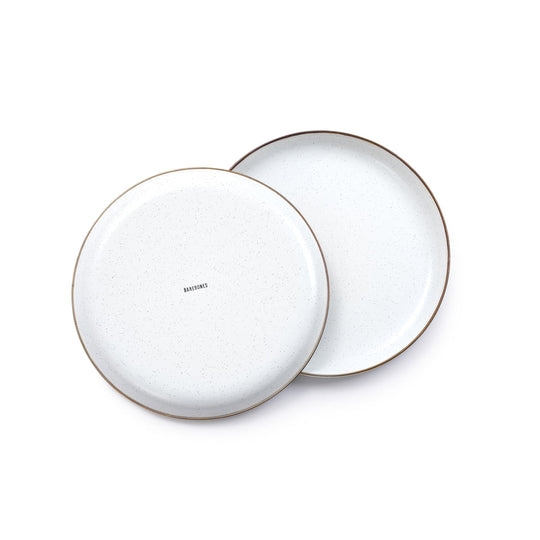 Barebones - Enamel Deep Plate Set of 2 - Eggshell