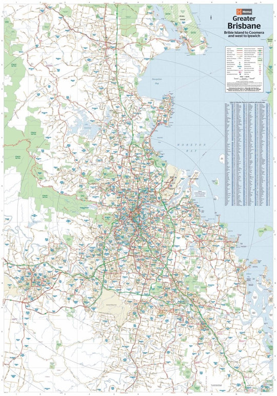 Brisbane & Region Map - Hema Maps - Maps - 9781876413859 - Caravan World