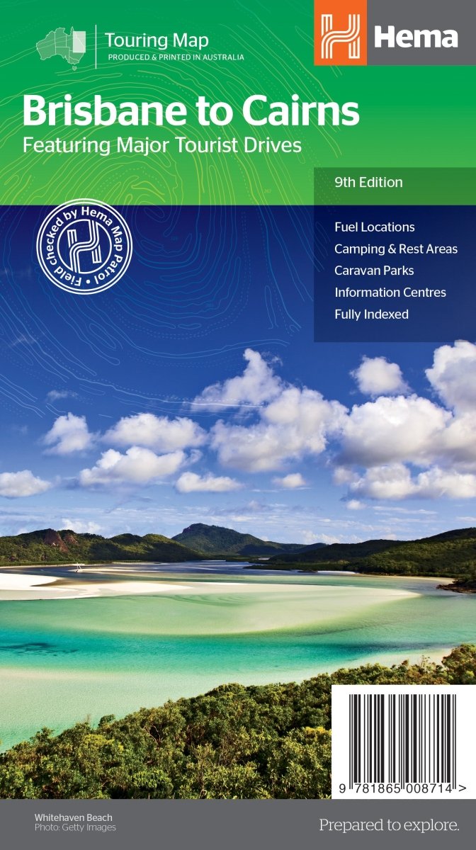 Brisbane to Cairns Map - Hema Maps - Maps - 9781865008714 - Caravan World