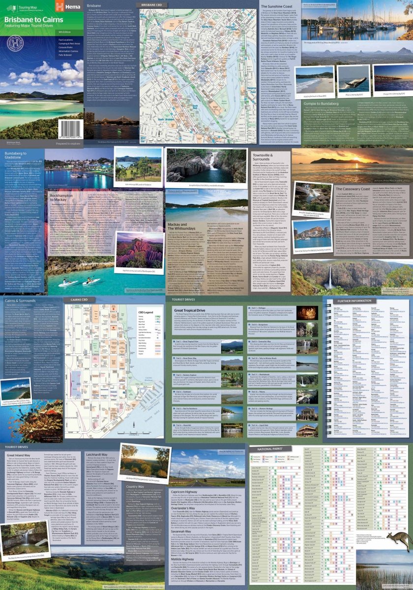 Brisbane to Cairns Map - Hema Maps - Maps - 9781865008714 - Caravan World