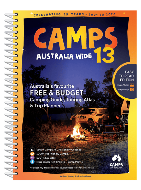 Camps 13 Easy to Read, Campsite photos and larger maps (B4) - Camps Australia Wide - 9780994532794 - Caravan World