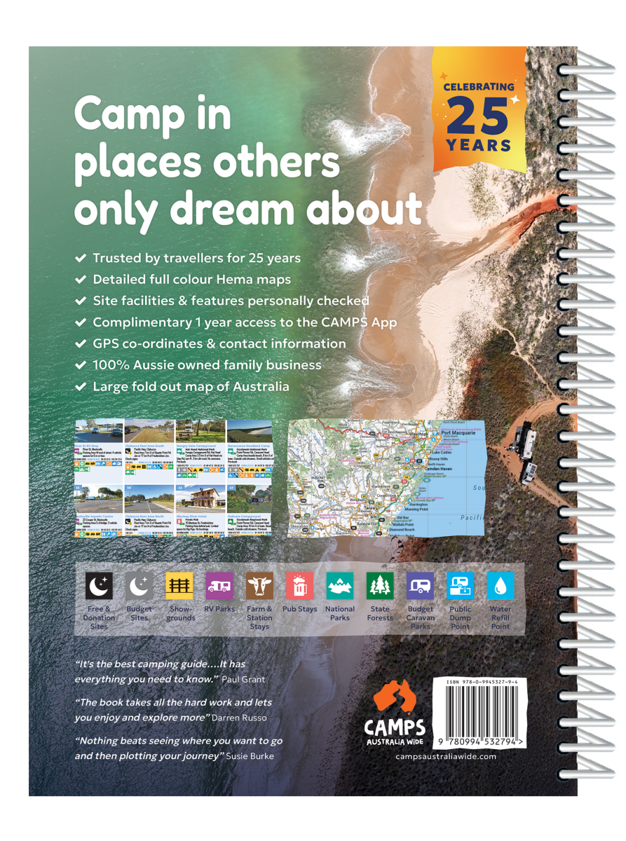 Camps 13 Easy to Read, Campsite photos and larger maps (B4) - Camps Australia Wide - 9780994532794 - Caravan World