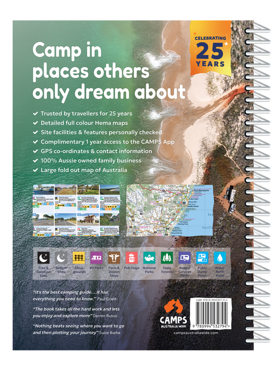 Camps 13 Easy to Read, Campsite photos and larger maps (B4) - Camps Australia Wide - 9780994532794 - Caravan World