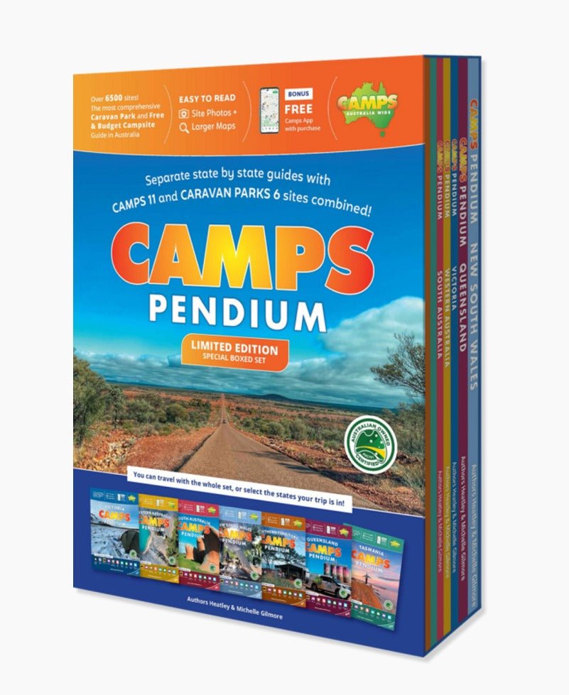CAMPSPendium: Boxed Set of 7 State Guides - Camps Australia Wide - 9780994532756 - Caravan World