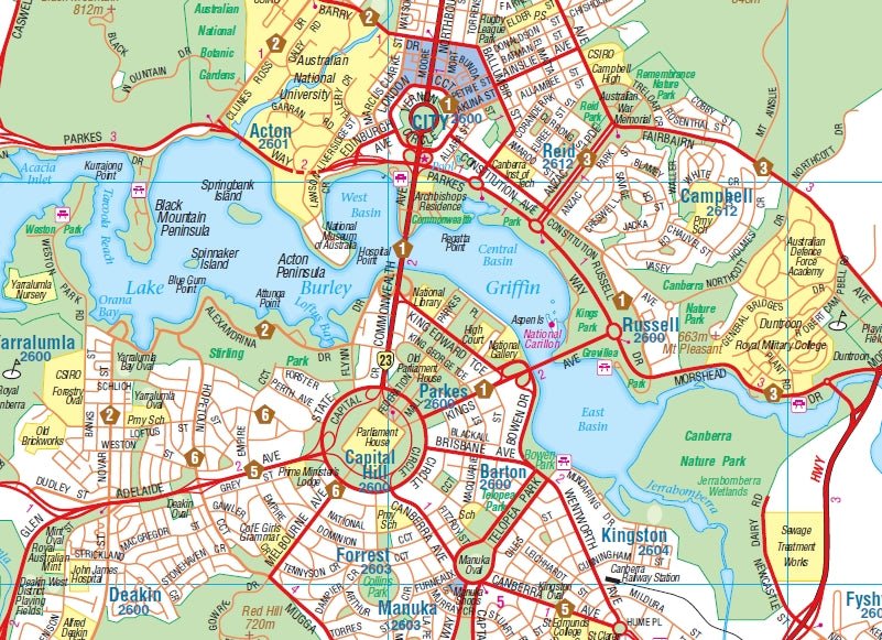 Canberra & Region Map - Hema Maps - Maps - 9781865006772 - Caravan World