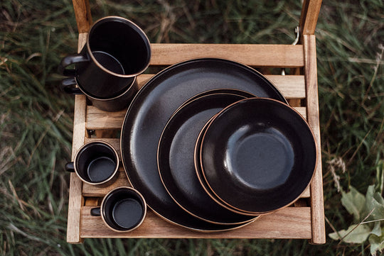 Barebones - Enamel Bowl Set of 2 - Indigo