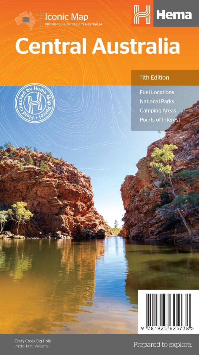 Central Australia Map - Hema Maps - Maps - 9781925625738 - Caravan World
