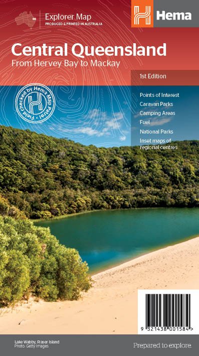Central Queensland Map - Hema Maps - Maps - 9321438001584 - Caravan World