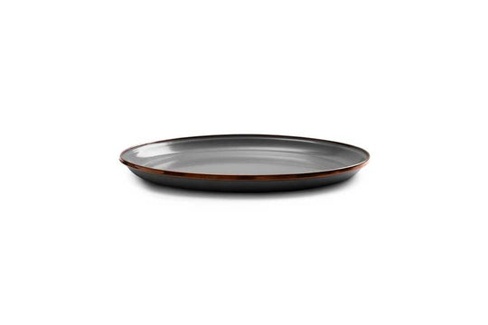 Barebones - Enamel Deep Plate Set of 2 - Slate Grey