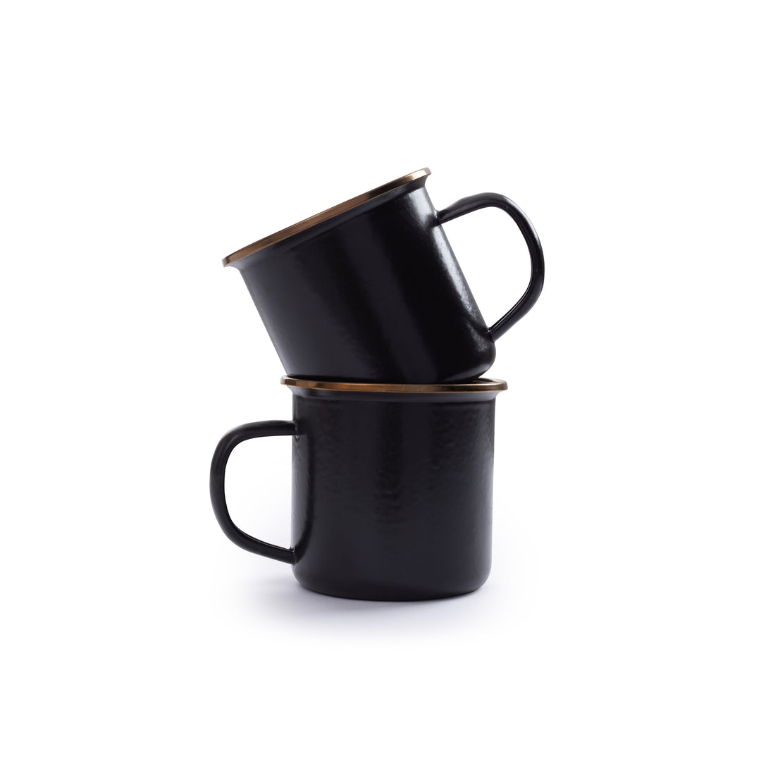 Barebones - Enamel Cup Set of 2 - Charcoal