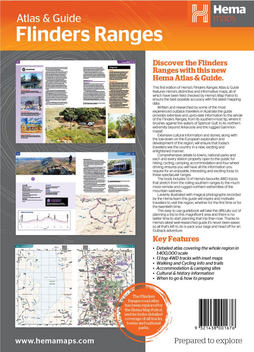 Flinders Ranges Atlas & Guide - Hema Maps - Books - 9321438001676 - Caravan World