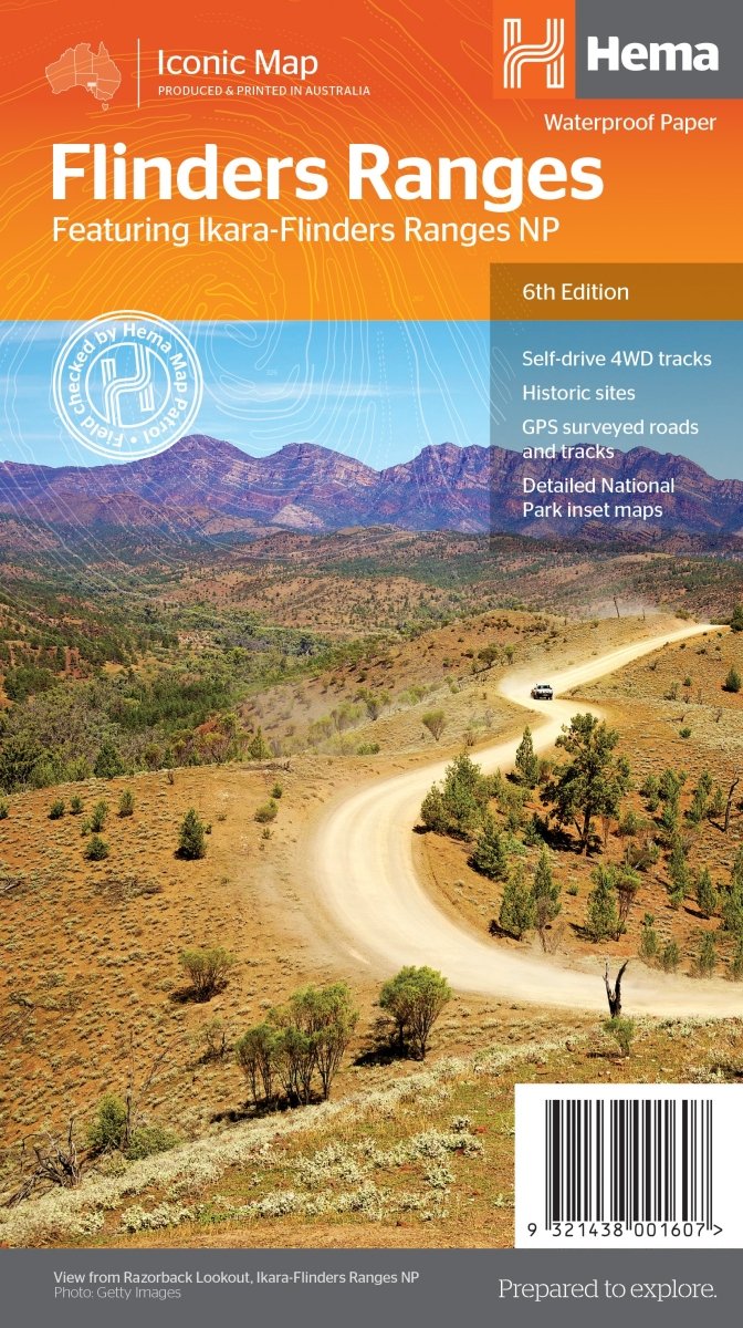 Flinders Ranges Map - Hema Maps - Maps - 9321438001607 - Caravan World