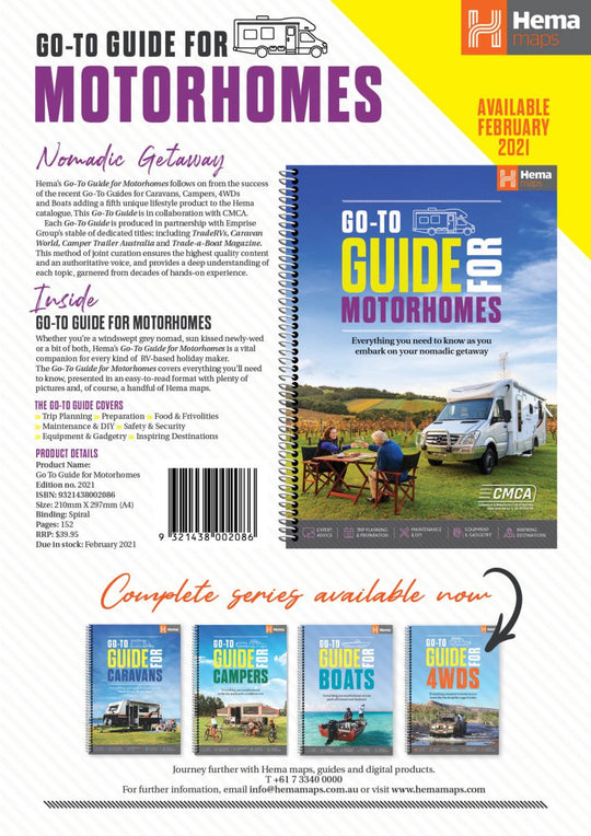 Go - To - Guide for Motorhomes - Hema Maps - Books - 9321438002086 - Caravan World