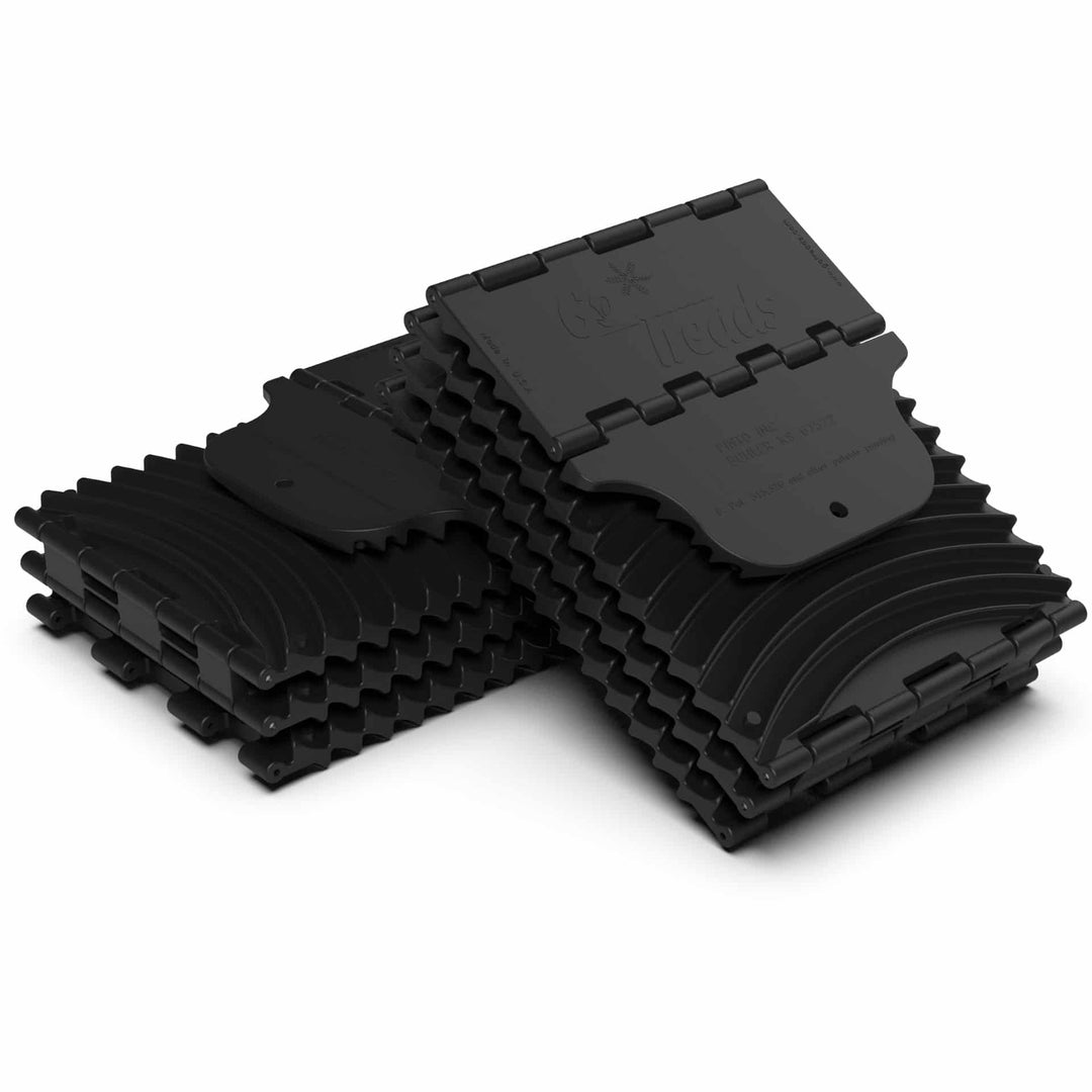 GoTreads Folding Recovery Boards Black Two Pack (1x Pair) in Storage Bag - GoTreads - GT002-BK-BC-BAG-BUNDLE -Caravan World Australia
