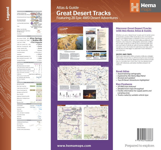 Great Desert Tracks Atlas & Guide - Hema Maps - Books - 9781922668868 - Caravan World