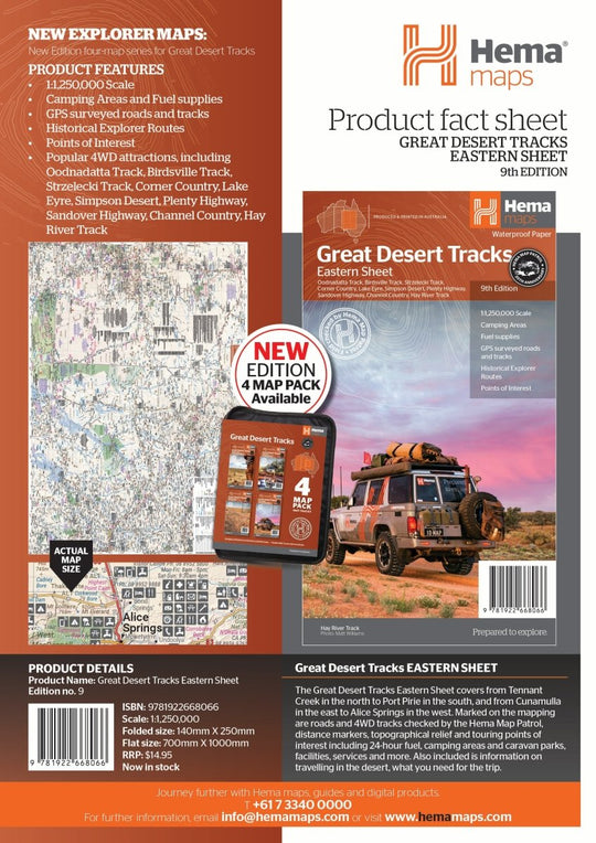 Great Desert Tracks Eastern Sheet - Hema Maps - Maps - 9781922668066 - Caravan World