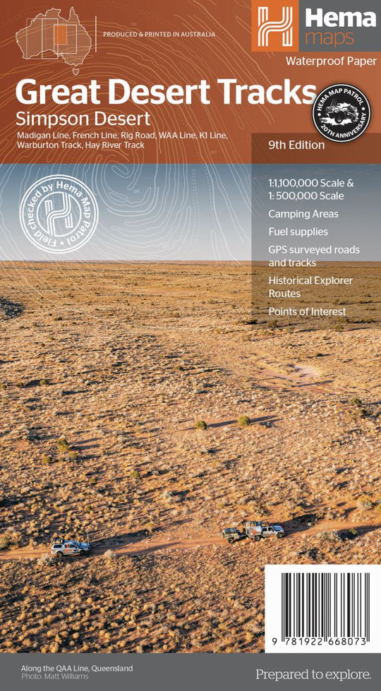 Great Desert Tracks Simpson Desert - Hema Maps - Maps - 9781922668073 - Caravan World