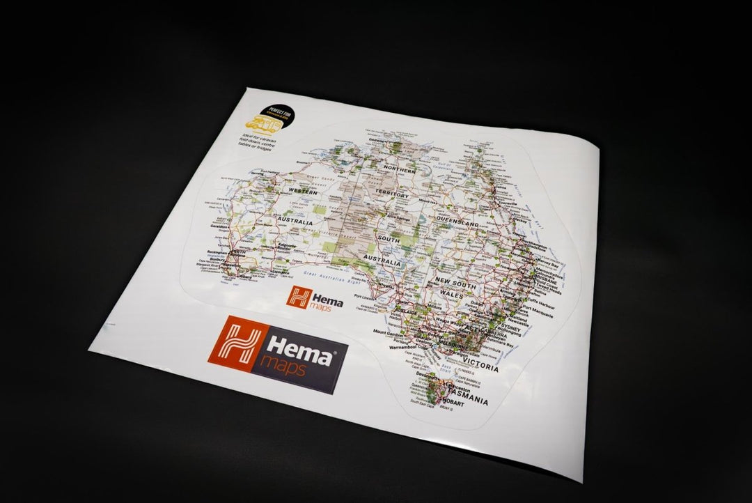 Hema Sticker Map (440mm x 375mm) - Hema Maps - 9781923354029 - Caravan World