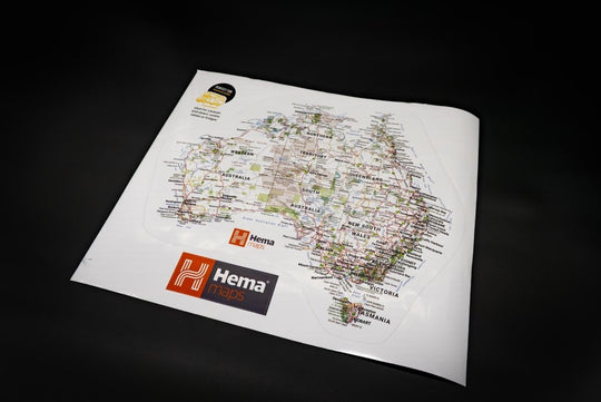 Hema Sticker Map (440mm x 375mm) - Hema Maps - 9781923354029 - Caravan World