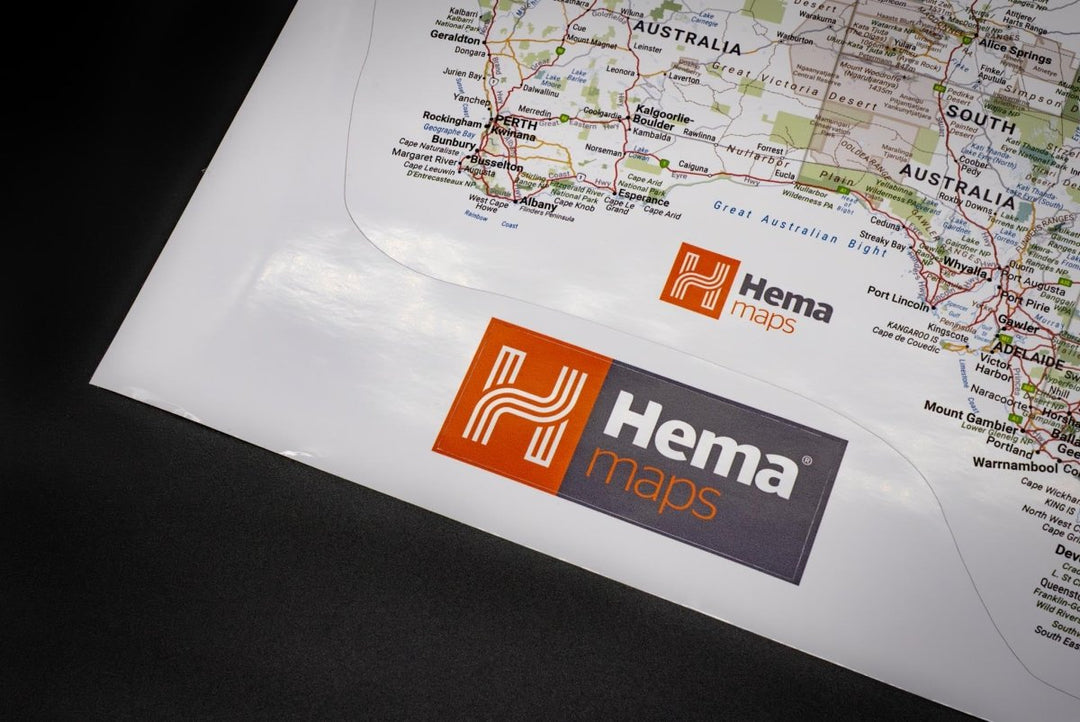 Hema Sticker Map (440mm x 375mm) - Hema Maps - 9781923354029 - Caravan World