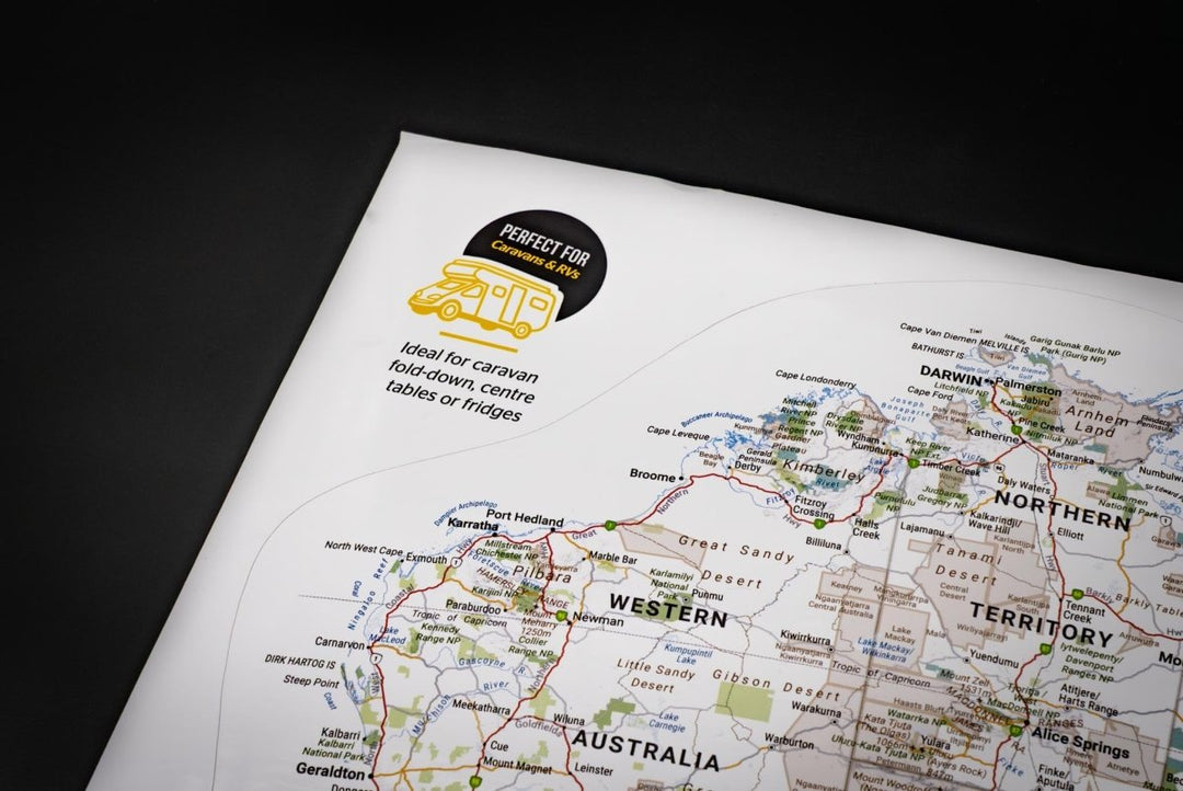 Hema Sticker Map (440mm x 375mm) - Hema Maps - 9781923354029 - Caravan World
