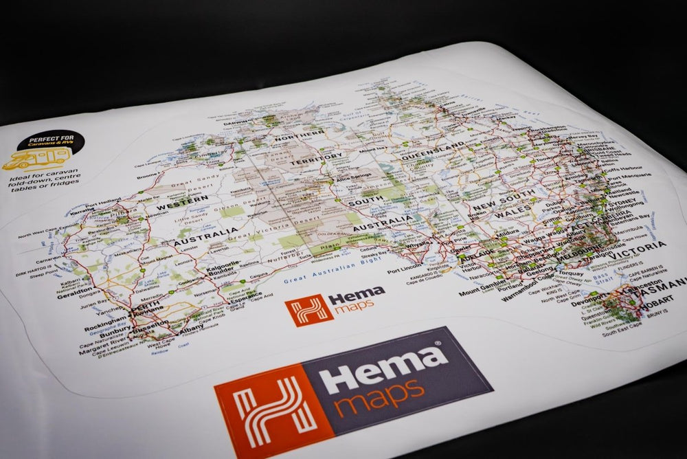 Hema Sticker Map (440mm x 375mm) - Hema Maps - 9781923354029 - Caravan World