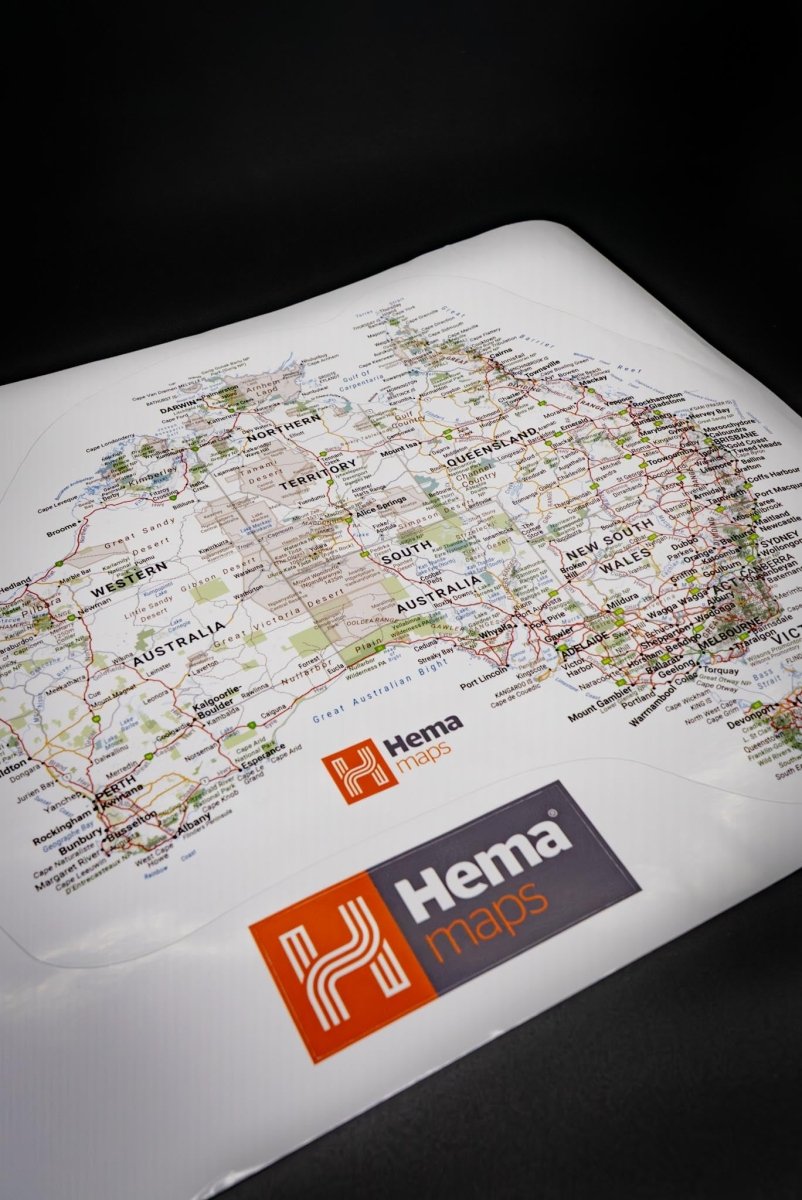 Hema Sticker Map (440mm x 375mm) - Hema Maps - 9781923354029 - Caravan World