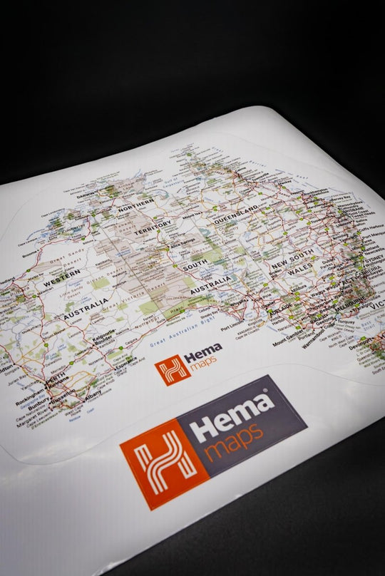 Hema Sticker Map (440mm x 375mm) - Hema Maps - 9781923354029 - Caravan World