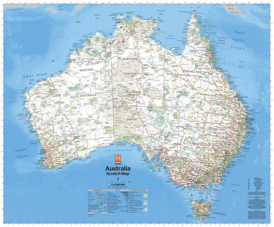 Hema's Australia Scratch Map - Hema Maps - 9781922668929 - Caravan World