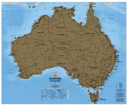 Hema's Australia Scratch Map - Hema Maps - 9781922668929 - Caravan World