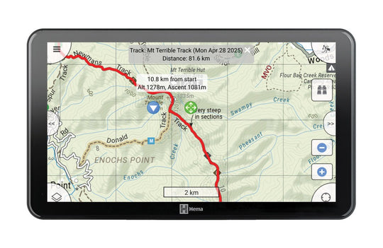 HR-1 NAV Smart Navigator with Dual Channel Dash Cams - Hema Maps - Digital - 9339398022471 -Caravan World