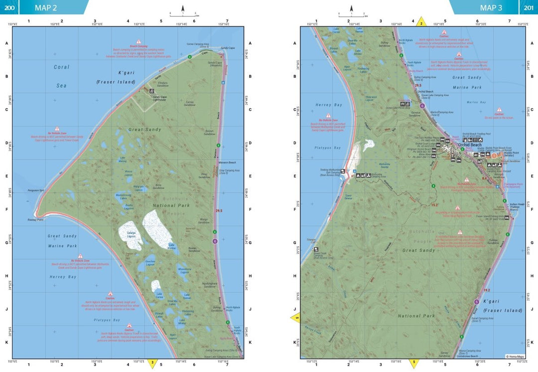 K'gari (Fraser Island) Atlas & Guide - Hema Maps - Books - 9781922668820 - Caravan World