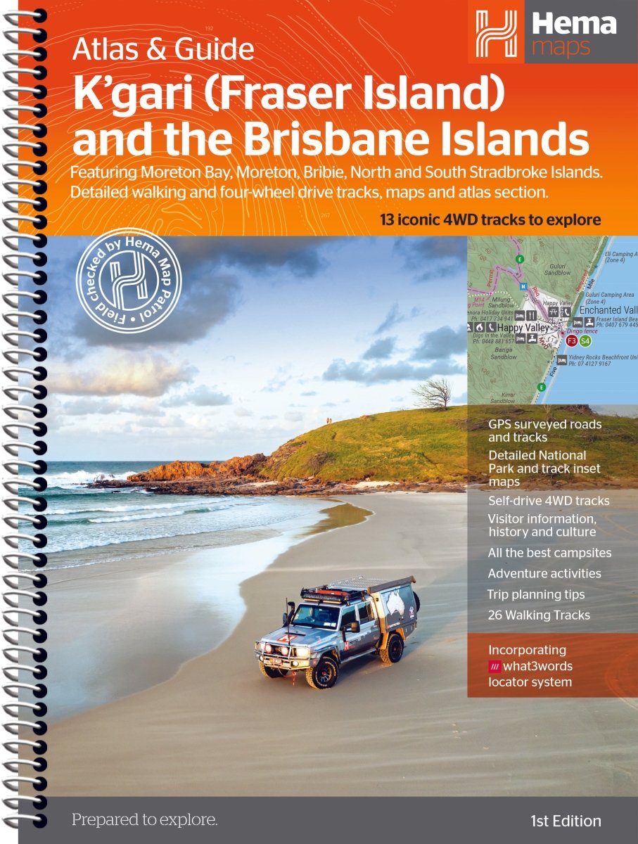 K'gari (Fraser Island) Atlas & Guide - Hema Maps - Books - 9781922668820 - Caravan World