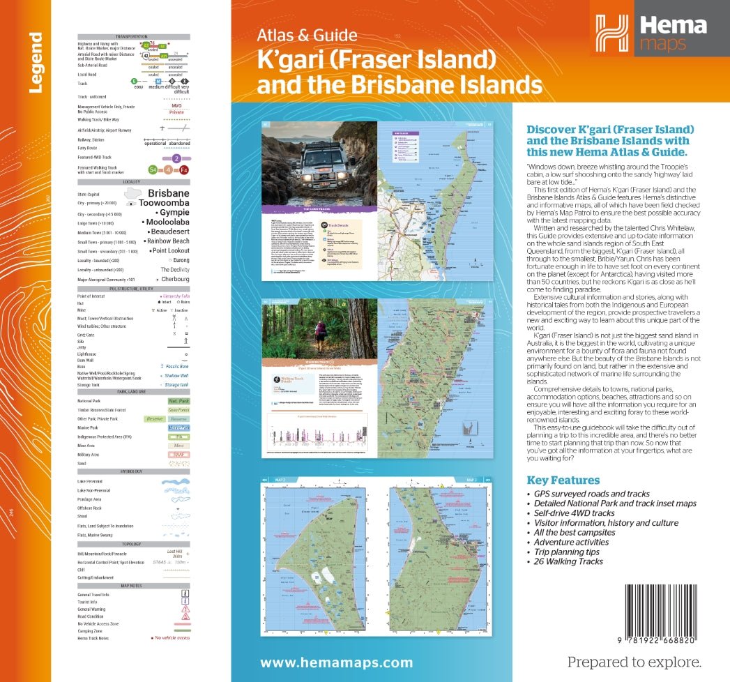 K'gari (Fraser Island) Atlas & Guide - Hema Maps - Books - 9781922668820 - Caravan World