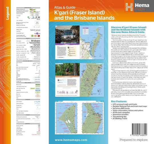 K'gari (Fraser Island) Atlas & Guide - Hema Maps - Books - 9781922668820 - Caravan World