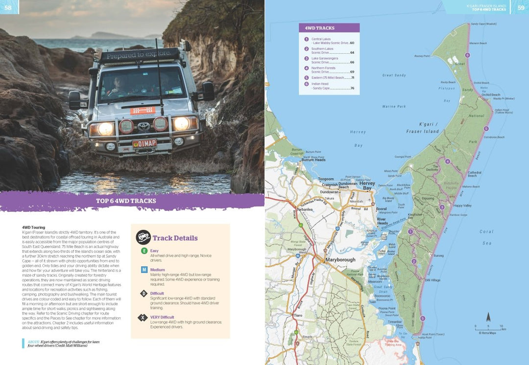 K'gari (Fraser Island) Atlas & Guide - Hema Maps - Books - 9781922668820 - Caravan World