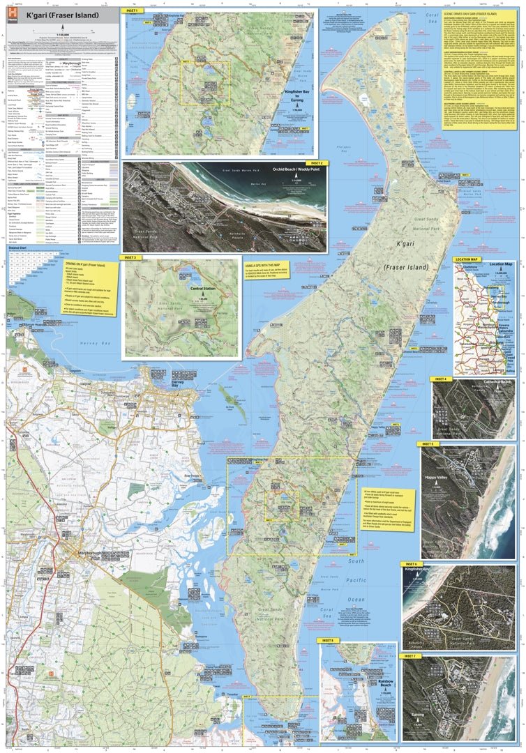K'gari Fraser Island Map - Hema Maps - Maps - 9781922668783 - Caravan World