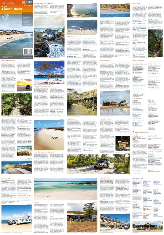 K'gari Fraser Island Map - Hema Maps - Maps - 9781922668783 - Caravan World