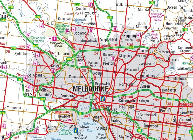 Melbourne & Region Map - Hema Maps - Maps - 9781876413965 - Caravan World