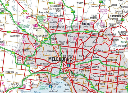 Melbourne & Region Map - Hema Maps - Maps - 9781876413965 - Caravan World