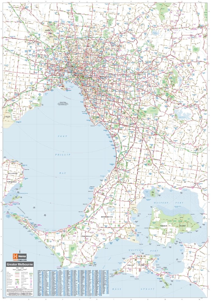 Melbourne & Region Map - Hema Maps - Maps - 9781876413965 - Caravan World