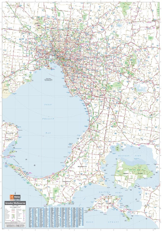 Melbourne & Region Map - Hema Maps - Maps - 9781876413965 - Caravan World
