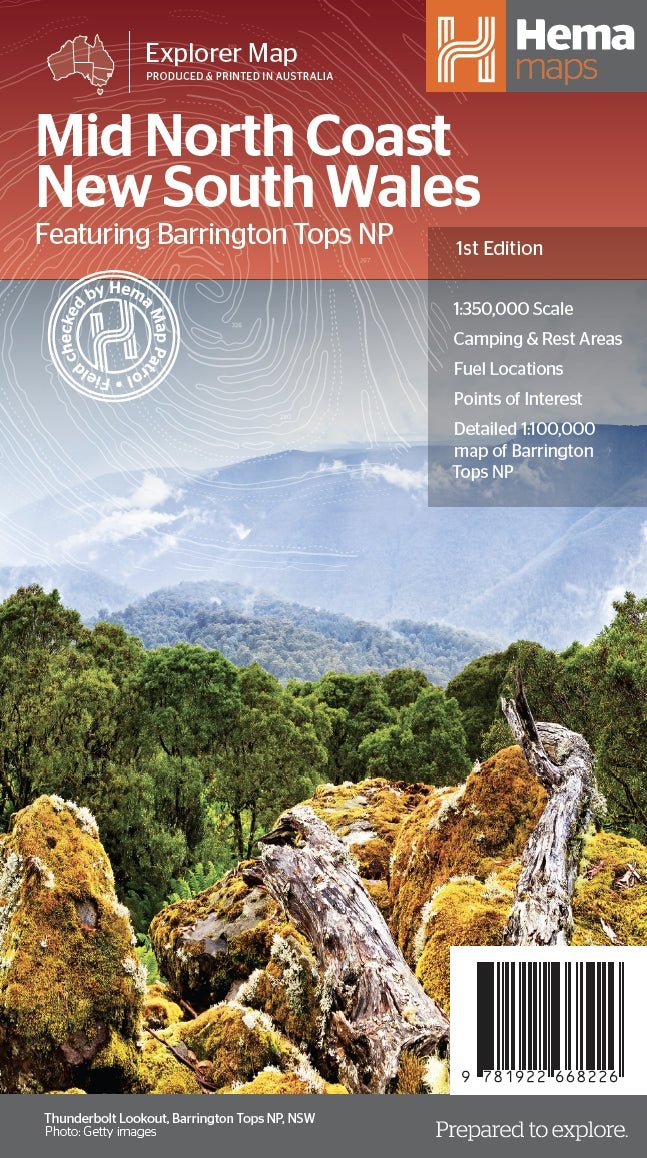 Mid North Coast New South Wales Map - Hema Maps - Maps - 9781922668226 - Caravan World