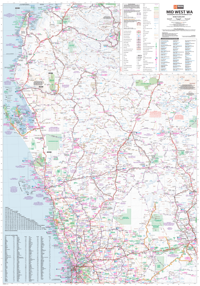 Mid West Western Australia Map - Hema Maps - Maps - 9321438002109 - Caravan World