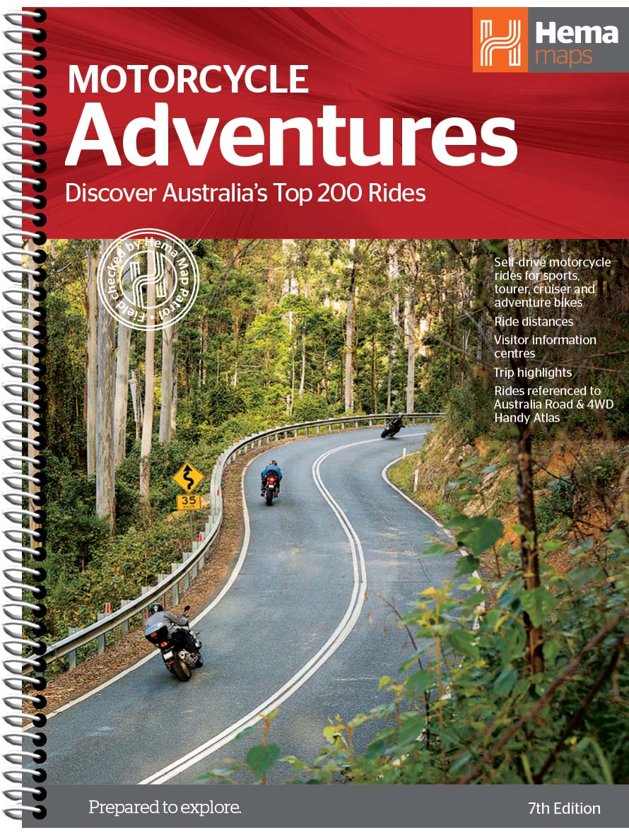 Motorcycle Adventures Top 200 Rides + Australia Road & 4WD Handy Atlas Bundle - Hema Maps - Bundle - Print - BOM50005 - Caravan World